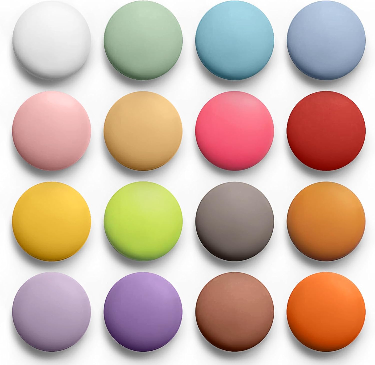 16Pcs Cute Refrigerator Magnets,16 Colors Locker Magnets, Colorful Round Fridge Magnets for Whiteboard, Locker, Kitchen, Office, Decorative Magnetic