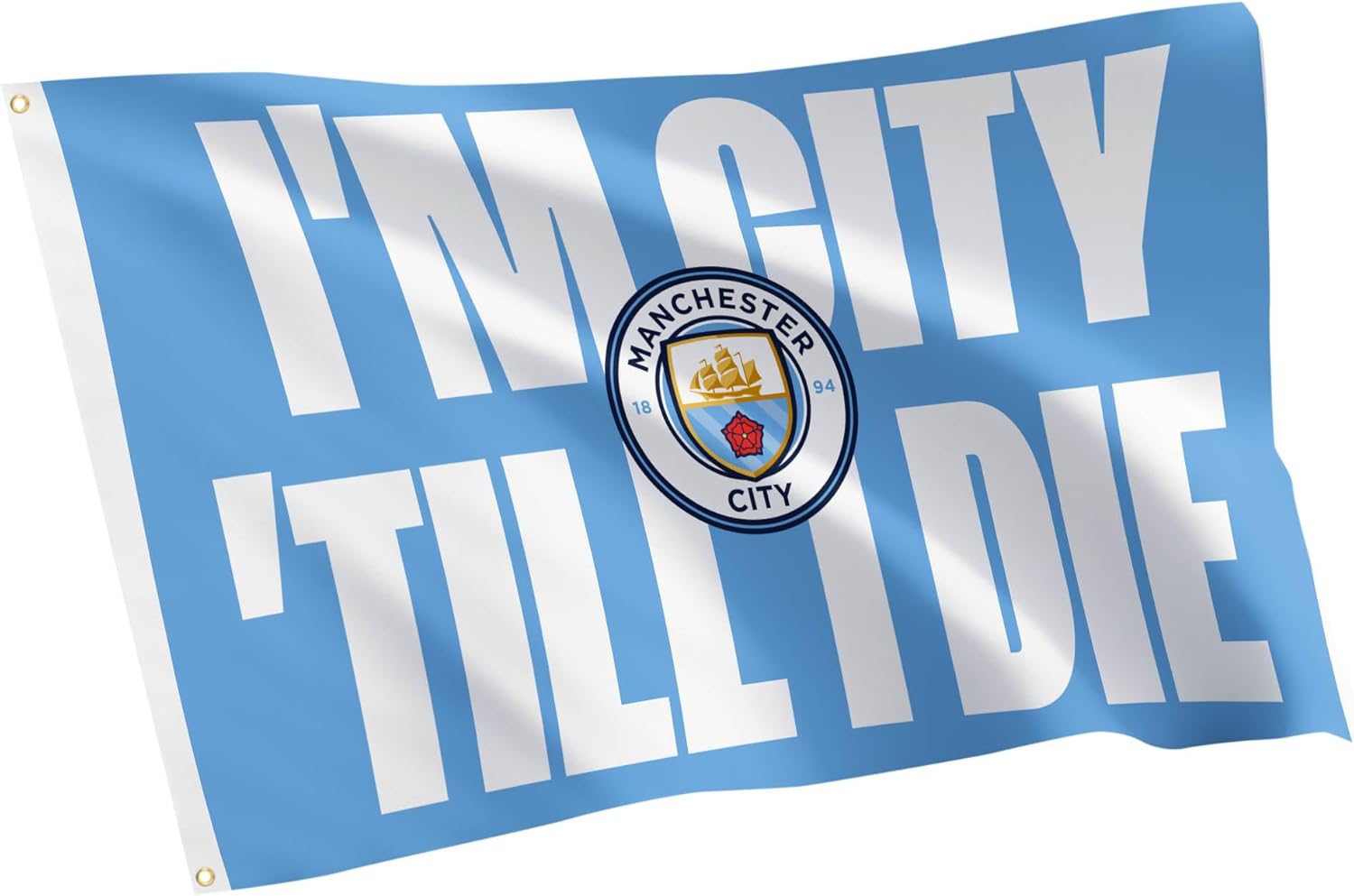 Desert Cactus Manchester City FC 100% Polyester Indoor Outdoor 3x5 feet Banner Man City MCFC Football Soccer (Flag H)