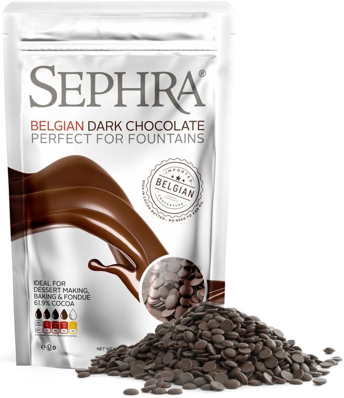 Sephra Belgian Couverture Fountain Ready Chocolate Callets - Dark (907g)