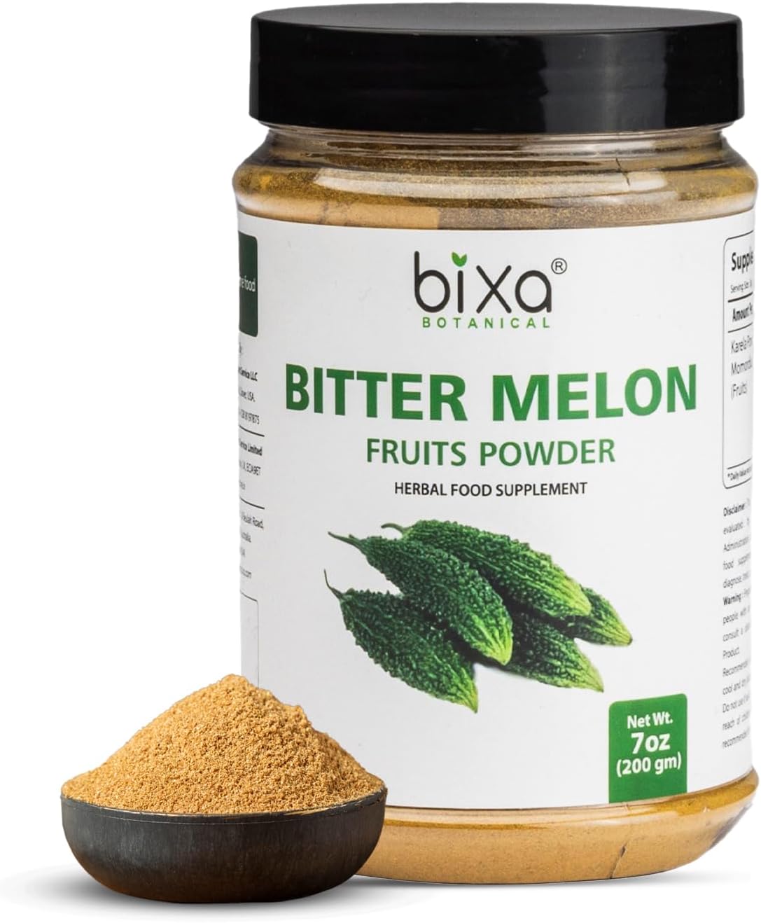 bixa BOTANICAL Bitter Melon Powder (Momordica Charantia/Karela Fruit Powder) - 200g / 7 Oz | Herbal Supplement for Skin and Stomach