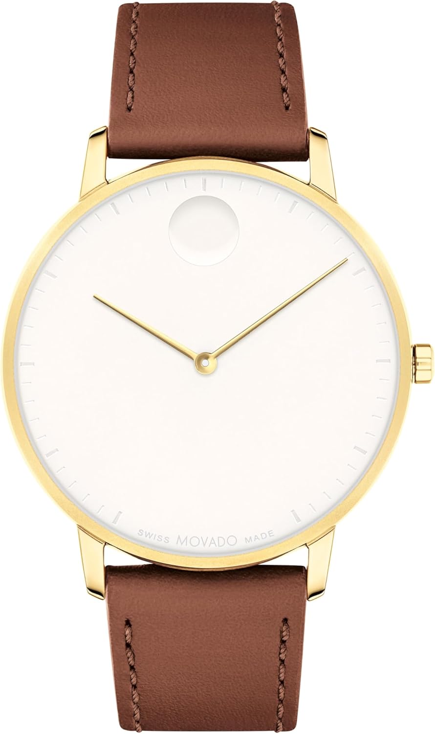 Movado Face Men's Luxury Quartz Watch - Swiss Movement - Water Resistance 30 Meters (3ATM) - Elegant Timepiece - Gift for Him - 41mm