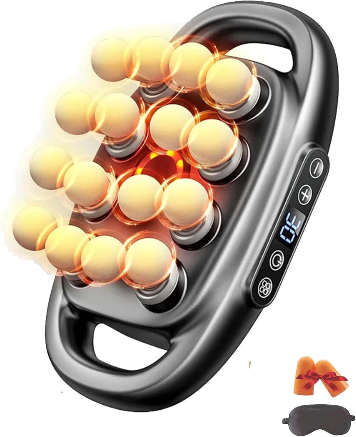 Theraease Massager, Thera Ease Neck Massager with 16 Deep-Kneading Nodes, Fast Relief Muscle Tension, Gentle on Muscles,Noise-Free, Hands-Free Operation, for Neck, Shoulders, Buttocks