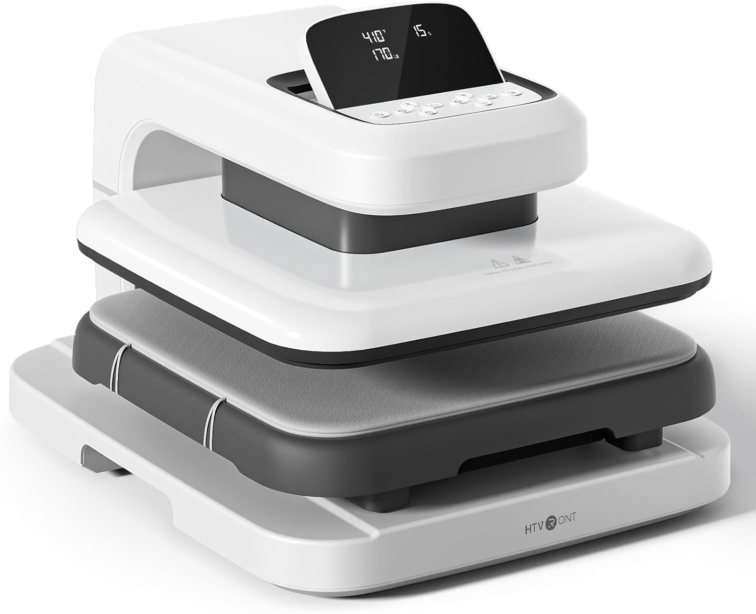 HTVRONT Auto Heat Press 2 - Heat Press Machine for T Shirts with Adjustable Pressure & Higher Heating Height, Heats Up Fast & Evenly Heat Press 15x15 for HTV, Sublimation, Heat Transfer Projects