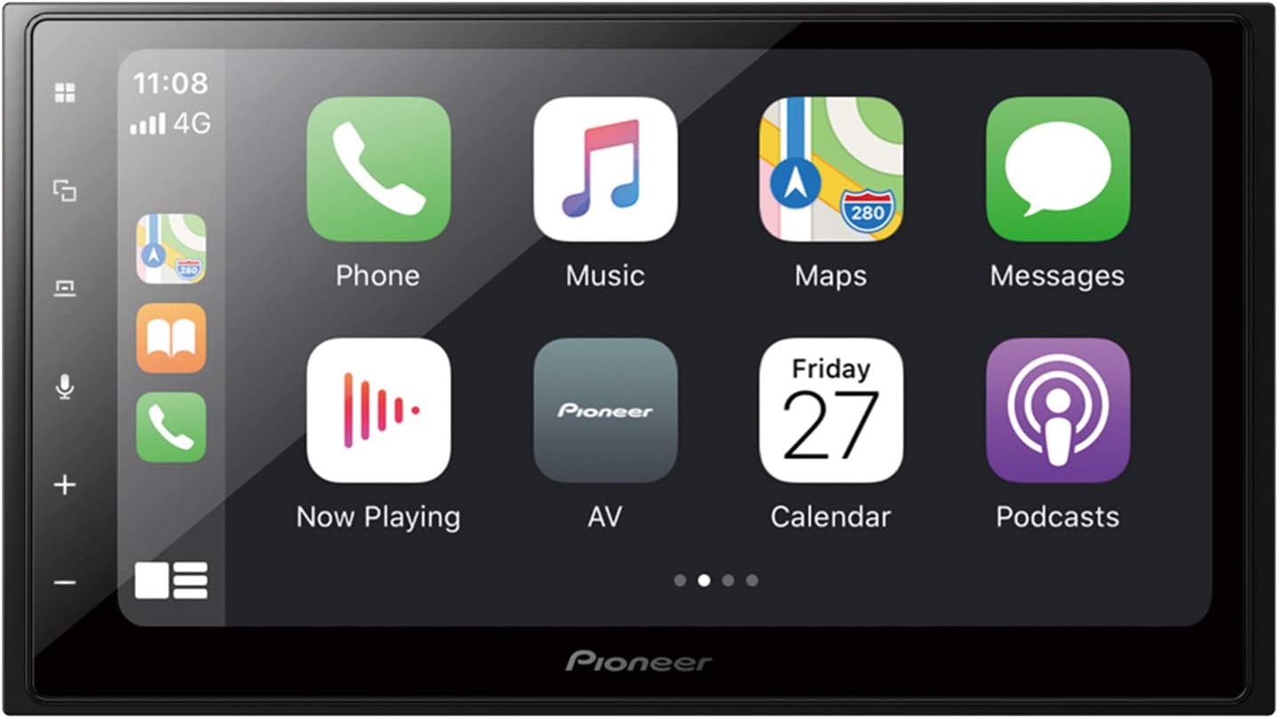 Pioneer SPH-DA250DAB 6.8" 2-DIN Multimedia Player, With Capacitive Touchscreen, Bluetooth, Apple CarPlay, Android Auto, DAB+ Digital Radio, WAZE, black