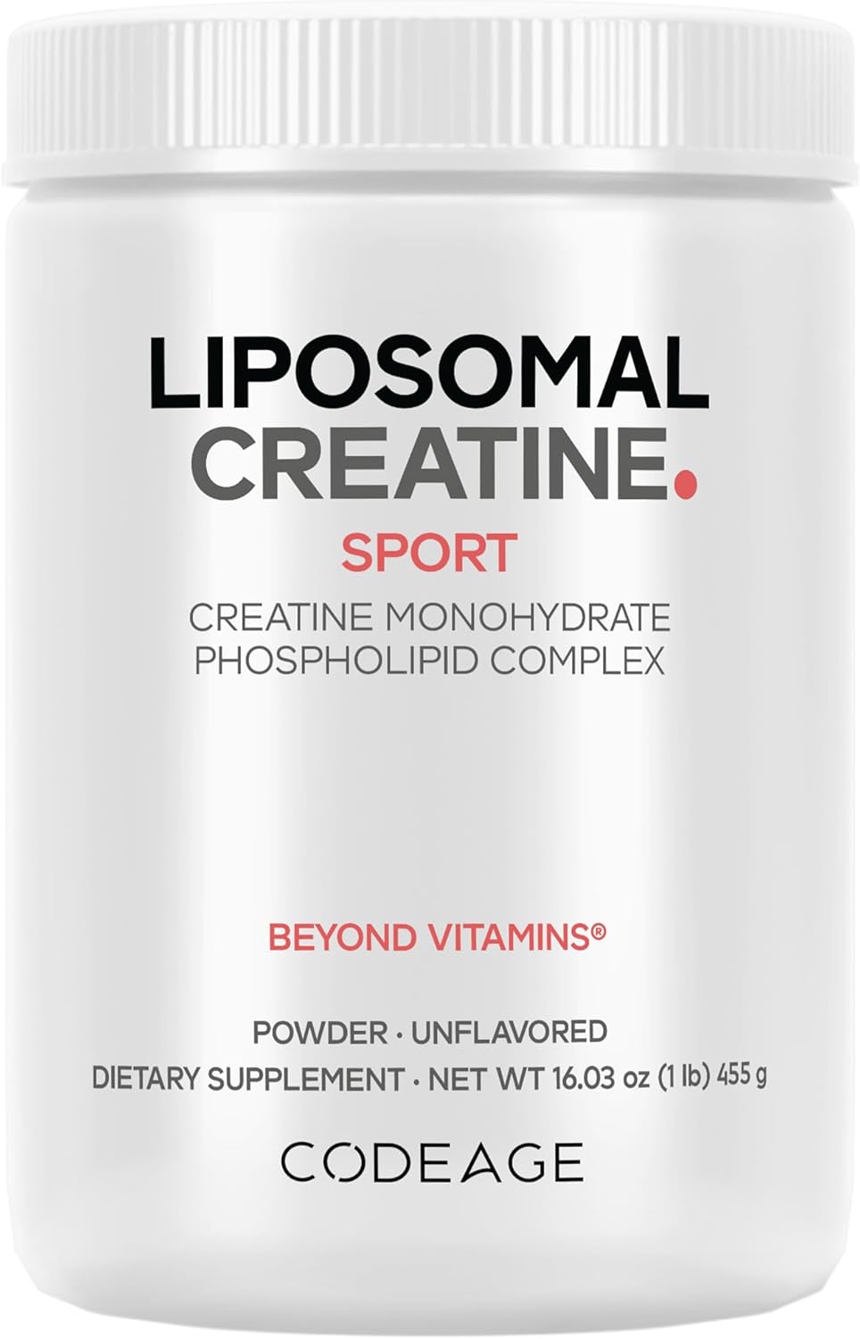 Codeage Liposomal Creatine Powder Supplement - 3-Month Supply - 5000mg Creatine Monohydrate Pre Workout & Post Workouts - Unflavored Creatine, Pure Creatine Powder, Creatinine for Sports - 90 Servings