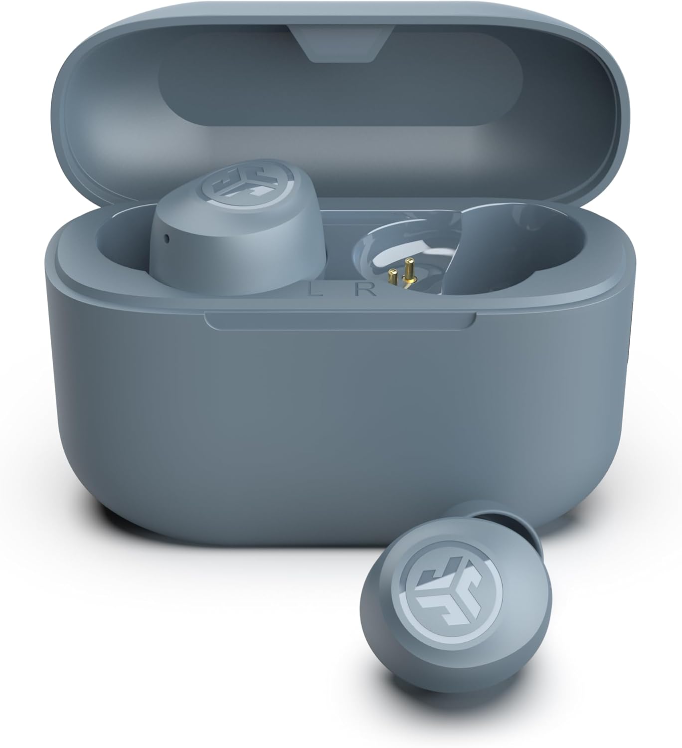 JLab Go Air Pop True Wireless Bluetooth Earbuds & Charging Case - Slate, Dual Connect, IPX4 Sweat Resistance, Bluetooth 5 Connection, 3 EQ Sound Settings Signature, Balanced, Bass Boost