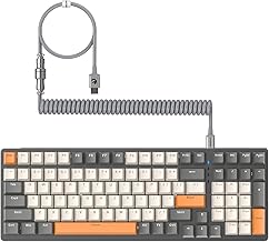 Ajazz Wired Gaming Keyboard RGB Chroma Backlit Portable 60% Tenkeyless Keyboard 19Keys Anti-Conflict 62 Keys Mechanical Feel Keyboard Multiple 7 Lighting Modes for Windows，Gaming PC