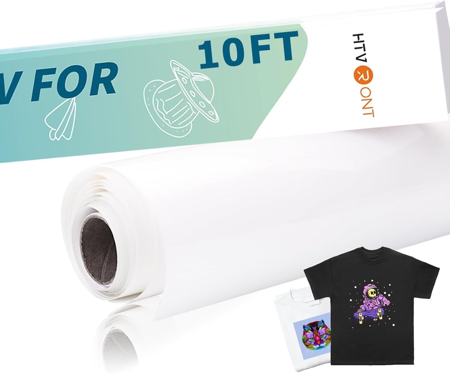 HTVRONT Sublimation HTV for Dark/Light Fabric - Matte Sublimation Vinyl 12" X 10FT for T-Shirts - Work Together with Sublimation PaperSublimation InkHeat Press