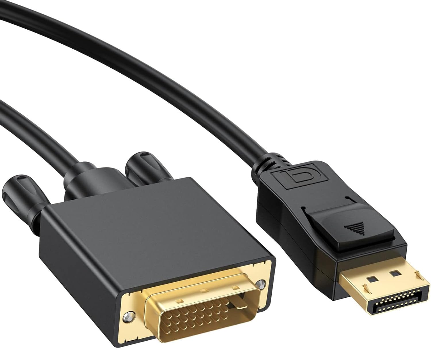 DisplayPort to DVI Display Cable 6FT, DisplayPort to DVI Adapter Male to Male Cord Cable for TV, Dell, HP, Projector, Monitor and Other Devices