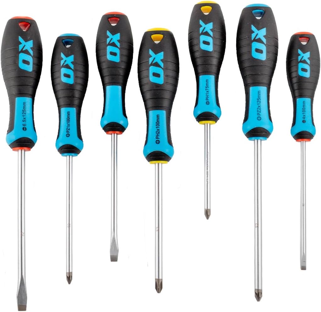 OX Pro 7 Piece Screwdriver Set - Card Display Box
