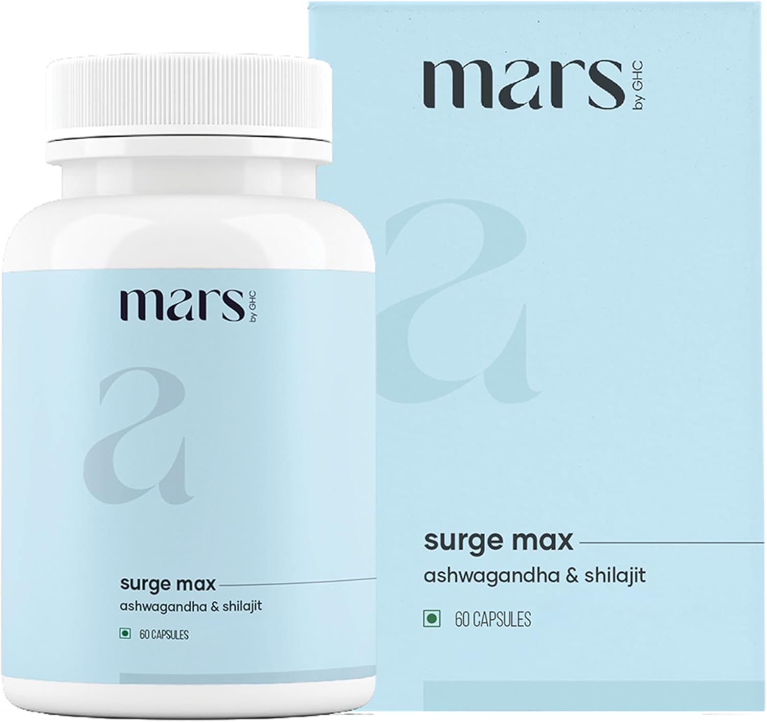 Mars Surgemax Natural Capsules with Shilajit & Safed Musli | Supports Energy, Strength & Immunity | Pack of 1