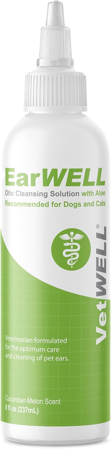 VetWELL Ear Cleaner for Dogs and Cats - Cucumber Melon - 8 oz