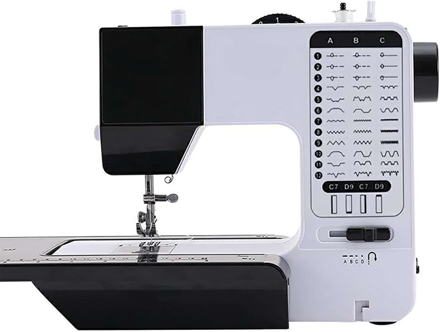 Heavy Duty 38 Stitch Multifunctional Portable Industrial Sewing Machine - Perfect for Beginners and Advanced Users - With Night Light and Extension Table - All Sewing Needs Met