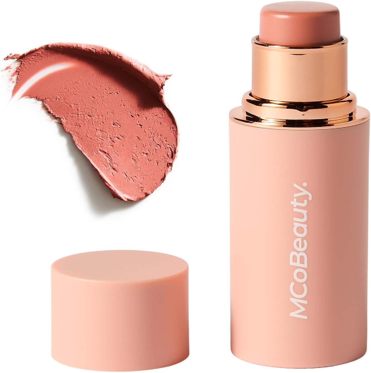 MCoBeauty Baby Face Cream Blush Stick - Charley - Cheek & Lip Tint Stick | Nude Peach Shade, Natural Flush For Cheeks & Lips, Jojoba Infused, Vegan & Cruelty Free