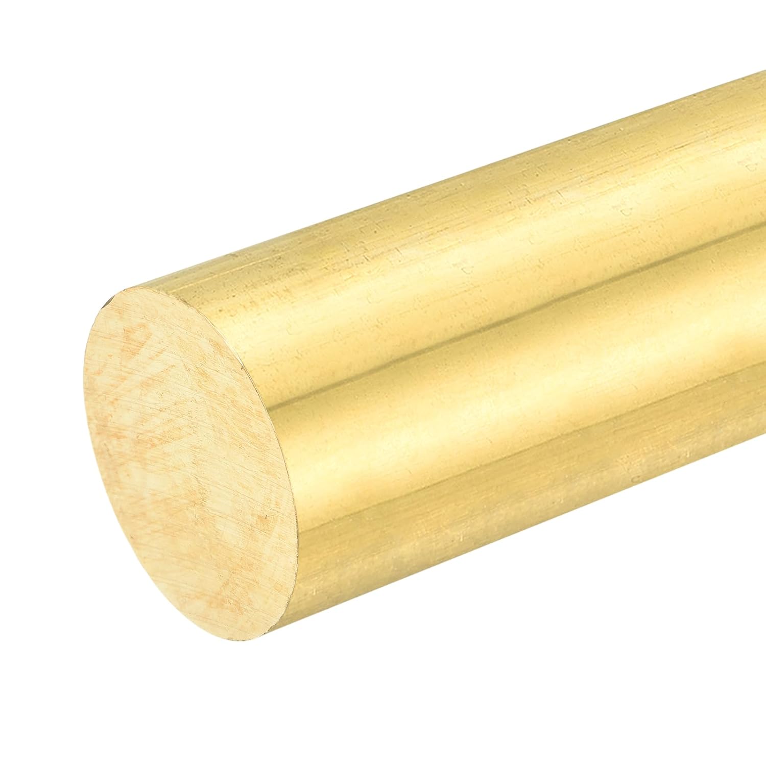 Sourcing Map 1 Pcs 2"(50mm) Dia H62 Brass Solid Round Rod, 6"(153mm) Length for DIY Crafts & Industry Construction