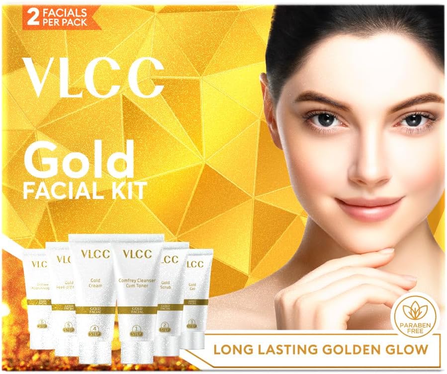 VLCC Natural Sciences Gold Facial Kit For Luminous & Radiant Complexion (Ayurvedic)