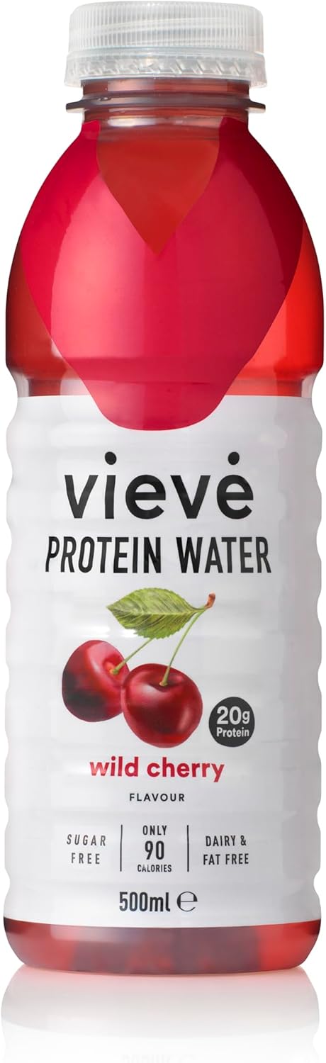 Vieve Protein Water 6x500ml - Wild Cherry | 20g Protein, Sugar Free, Fat Free & Dairy Free | A Ready to Drink Alternative to Protein Powders & Shakes | 6 Pack