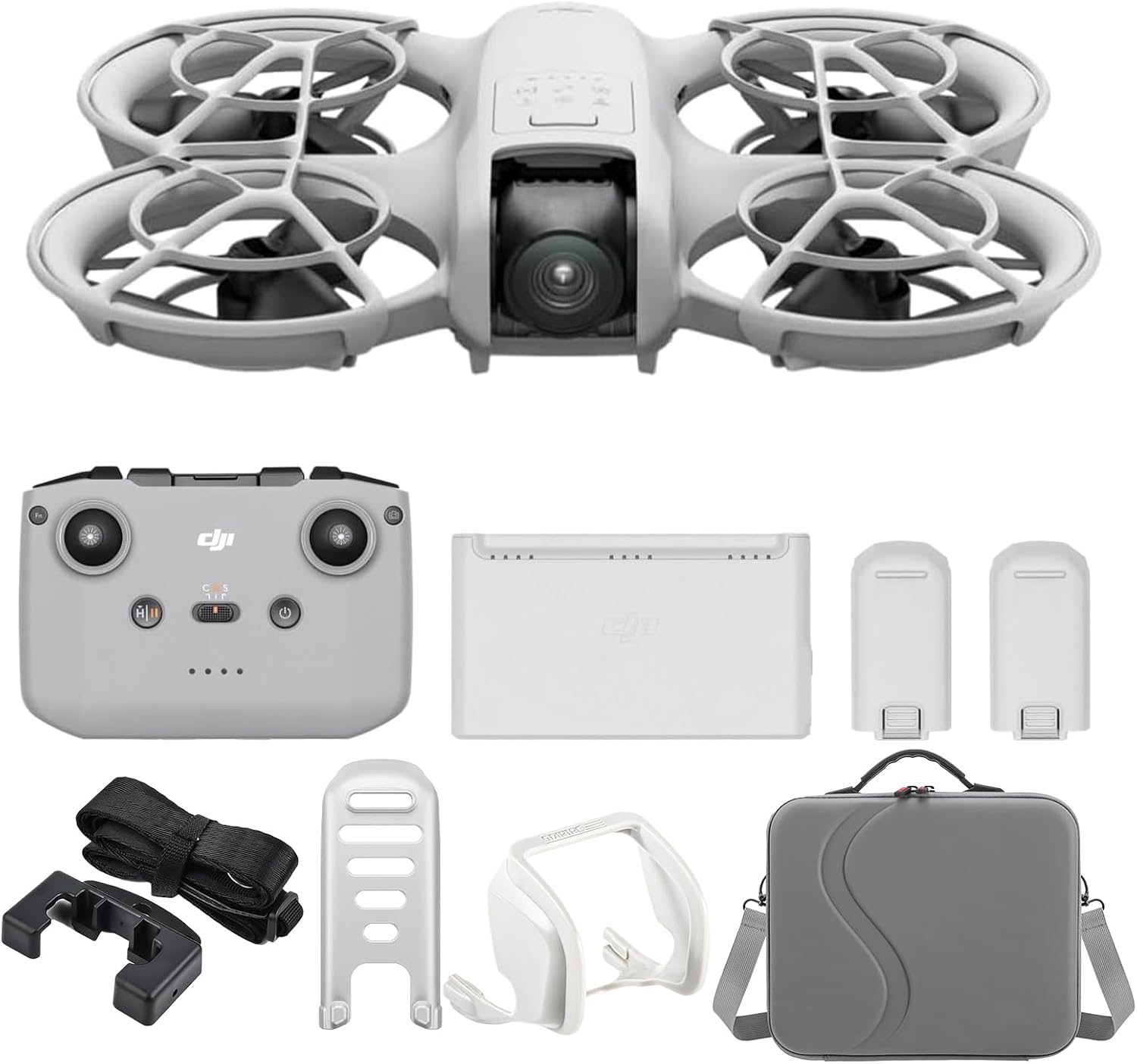 DJI Neo Fly More Combo with Accessories, Mini Drone with Camera 4K Professional, 135g Self Flying Drone that Follows Me, Palm Takeoff, AI Subject Tracking, Stabilized Video, with RC-N3, 3 Batteries