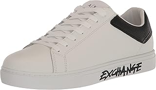 Armani Exchange Men's Updated Leather Sidewall Logo Sneaker