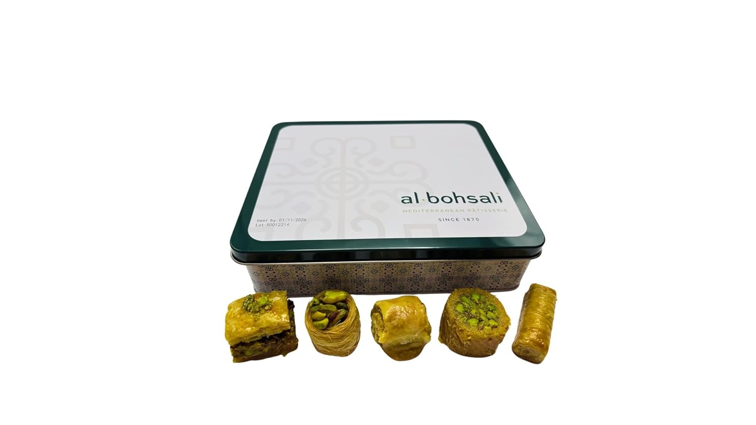 Al Bohsali 1870 - Premium Mediterranean Baklava Assorted Mix (20 Count)