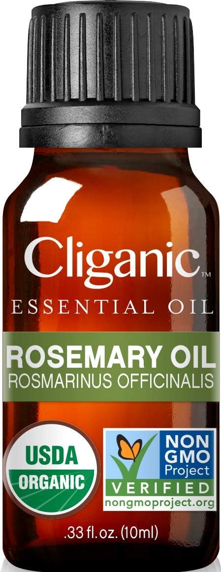 Cliganic Organic Rosemary Essential Oil, 100% Pure Natural, for Hair, Skin, Aromatherapy | Non-GMO Verified