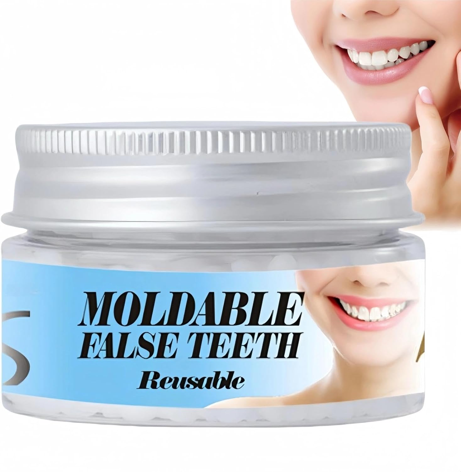 Temporary Tooth Filling Repair Kit with Denture Repair Beads - Quick Fix for Missing, Broken, or Chipped Teeth - Moldable Dental Beads for Emergency Dental Care