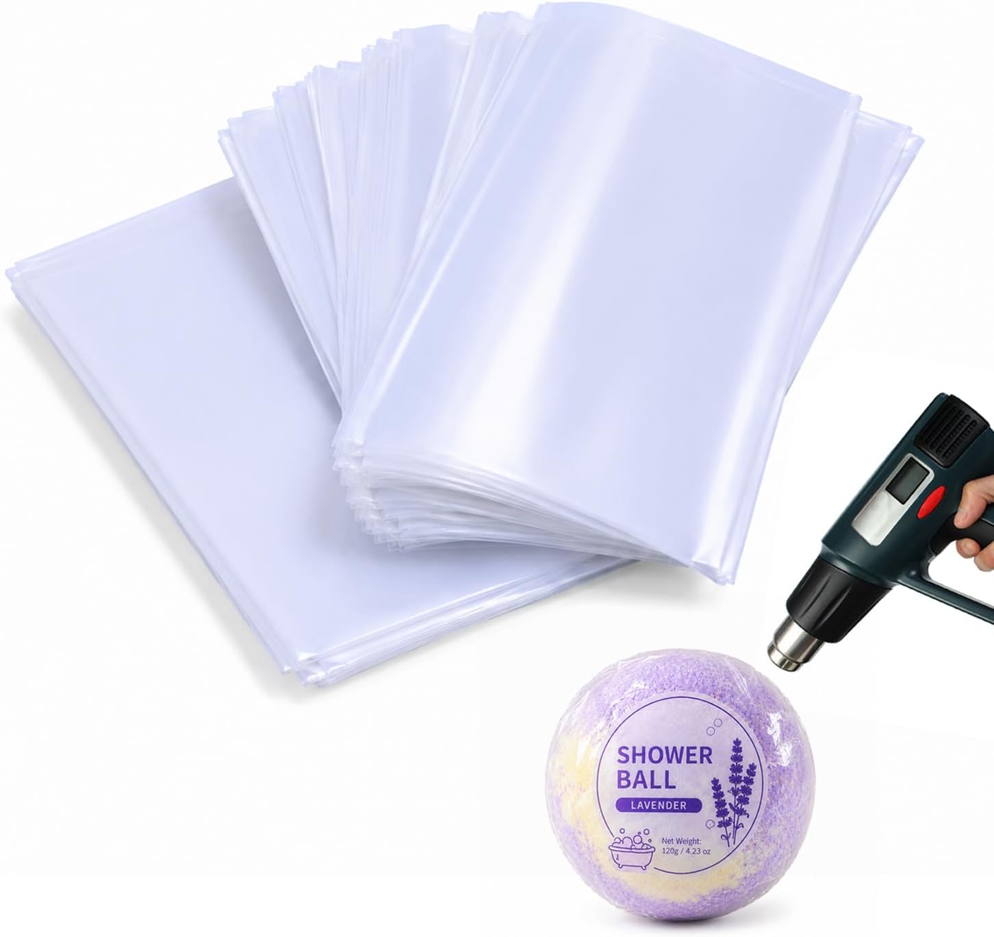 WIKDAY Heat Shrink Wrap Bags 400 PCS 4x6 Inches Cellophane Bags Wrapping | Clear Plastic Soap Bags for Soap Bars Homemade Making Bath Bomb Gift Wrapping Small Item Bottles Packaging Business Use