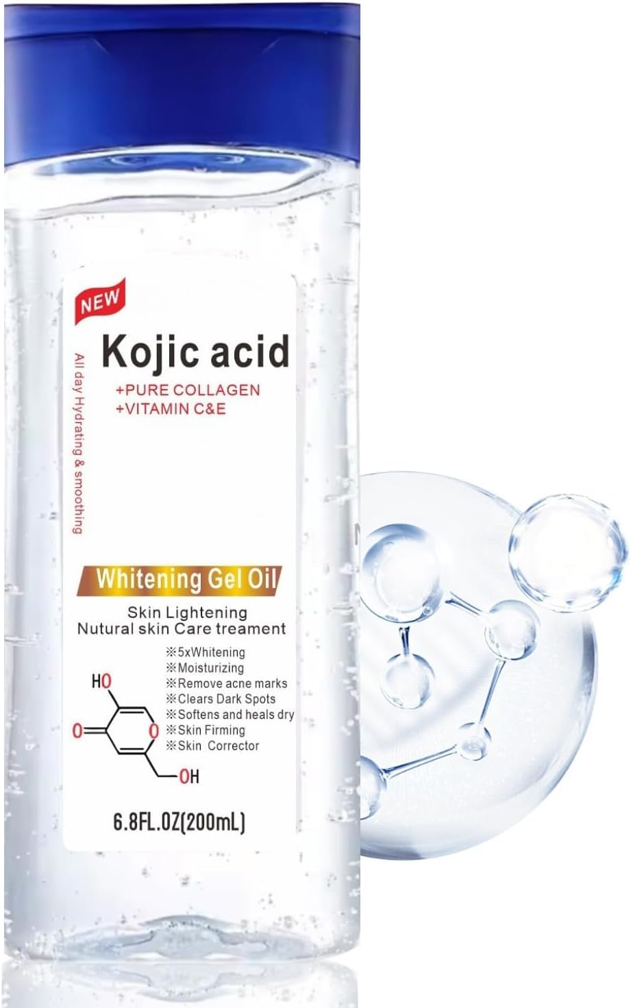 Koji Acid Essential Oils for Skin - Koji Acid Body Oil for Women - Body Oil Gel Texture - Massage Oils Gel For Dry Skin - Bright,Anti-aging & Anti-oxidation,Natural Skin Care