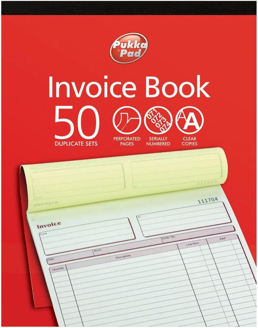 1x Pukka Pad A4 (214x273mm) 50 Set Duplicate Invoice Book With Carbon DU8142 Single Book