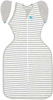 Love to Dream Swaddle Up Transition Swaddle, Patented Zip-Off Wings, Gently Help Baby Transition from Being Swaddled to Arms Free When Showing Signs of Rolling, 1.0 TOG, 13-19 lbs, Gray