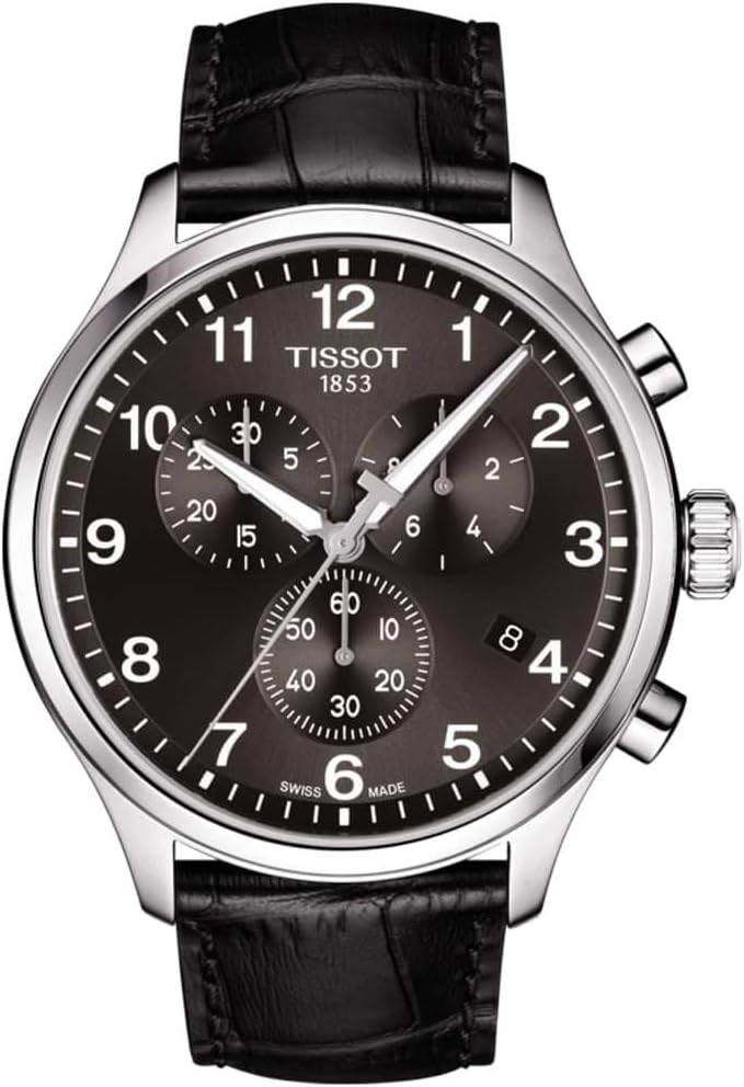 Tissot Chrono XL Classic, Swiss Quartz Chronograph, 45mm, Black Dial, Men's Watch