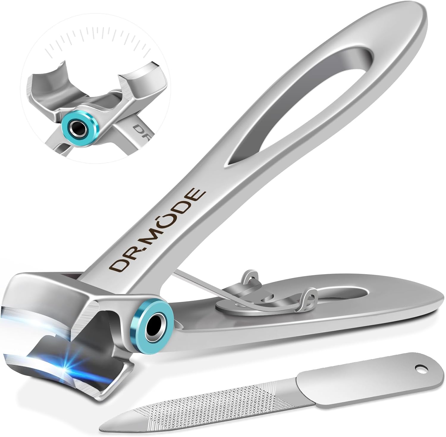 Nail Clippers - DRMODE Large Toe Nail Clippers for Thick Nails with 16mm Wide Opening, Nail Clipper for Men Seniors Sharp Fingernail Clippers Heavy Duty Nail Cutter