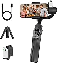 3-Axis Gimbal Stabilizer for iPhone 16 15 14 13 12 11 Pro Max Samsung s23 s22 A54 Android Smartphone,Foldable Portable Rotating Phone Gimbal for Video Recording Vlog with AI Face Tracking