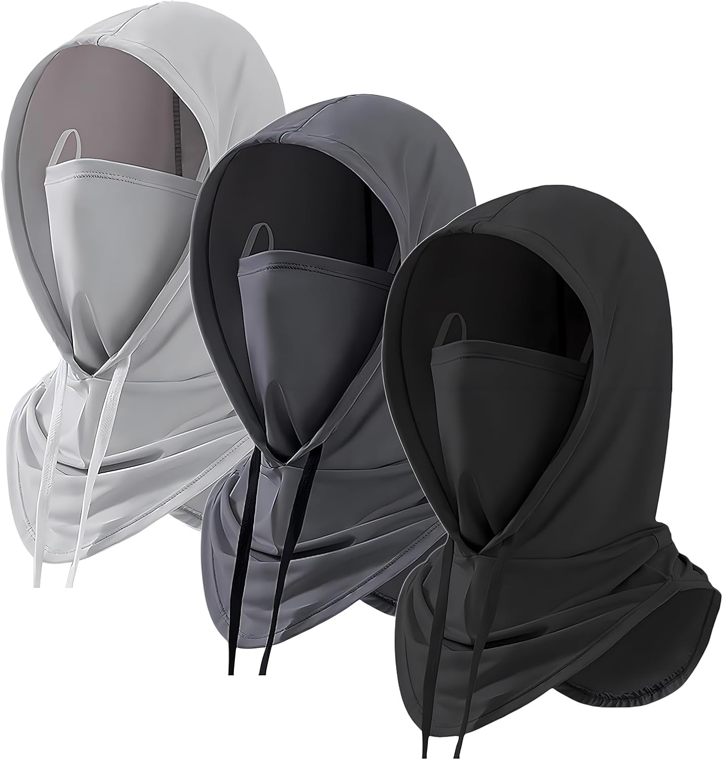 3 Pack Summer Balaclava Sun UV Protection Hood Breathable Full Head Mask Face Cover for Men Women Motorcycle Cycling Fishing