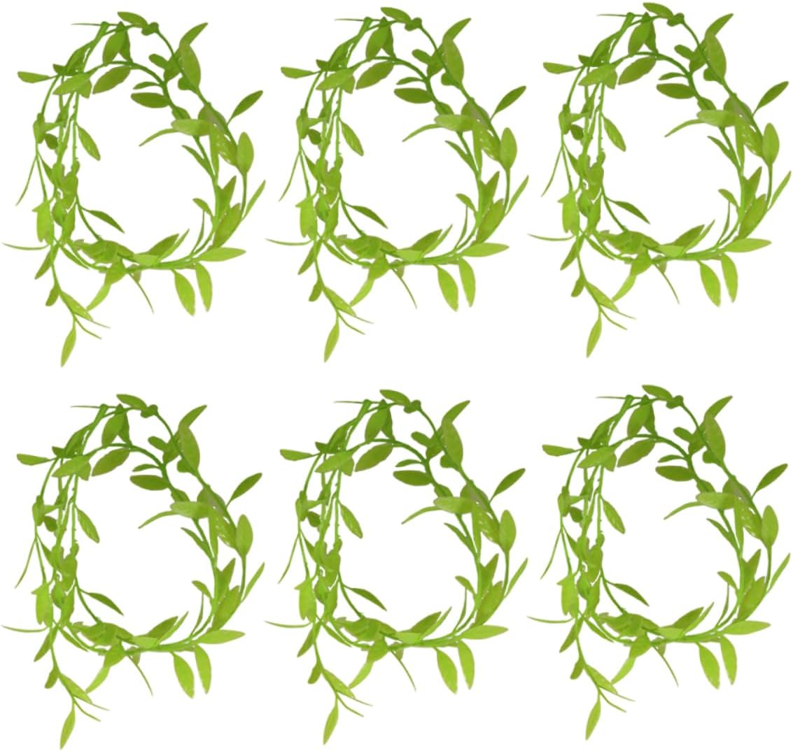 CLISPEED 6pcs Artificial Dollhouse Vines Lifelike Leaf Garland for Miniature Gardening Maintenance Faux Greenery Decoration for Dollhouse Plants and Micro Landscape Scenes