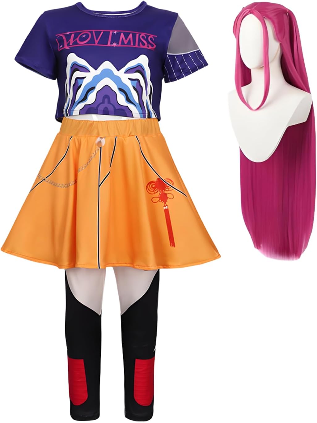 kpo p demon hunters Mira Costume,Girls rum i Costume demon hunters Fancy Dress, k-po p Idol rum i/Zoa y/Mira Performance Outfits For Kids 5-12 Years