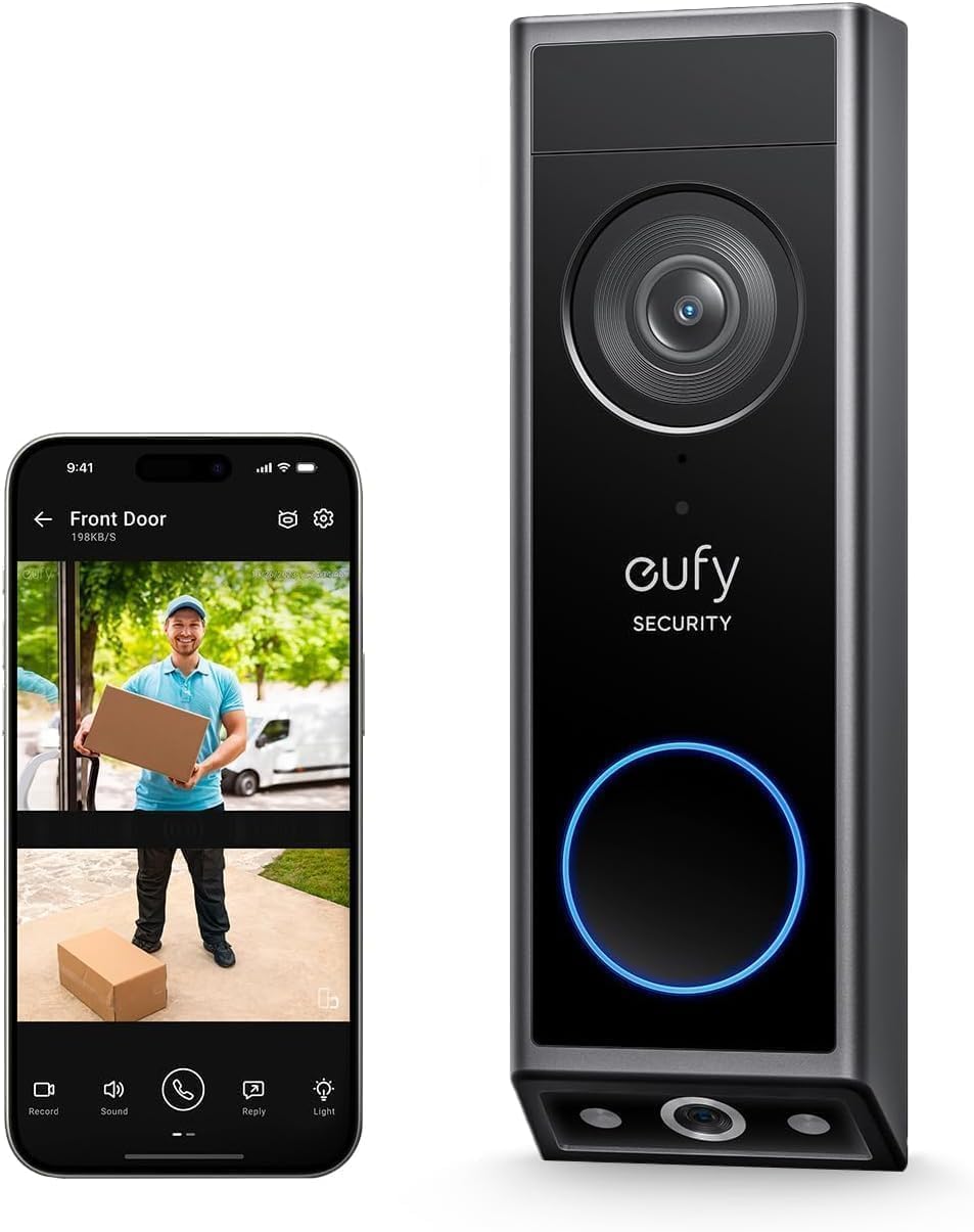 eufy Security Video Doorbell E340, Dual Cameras with Delivery Guard 2K FHD