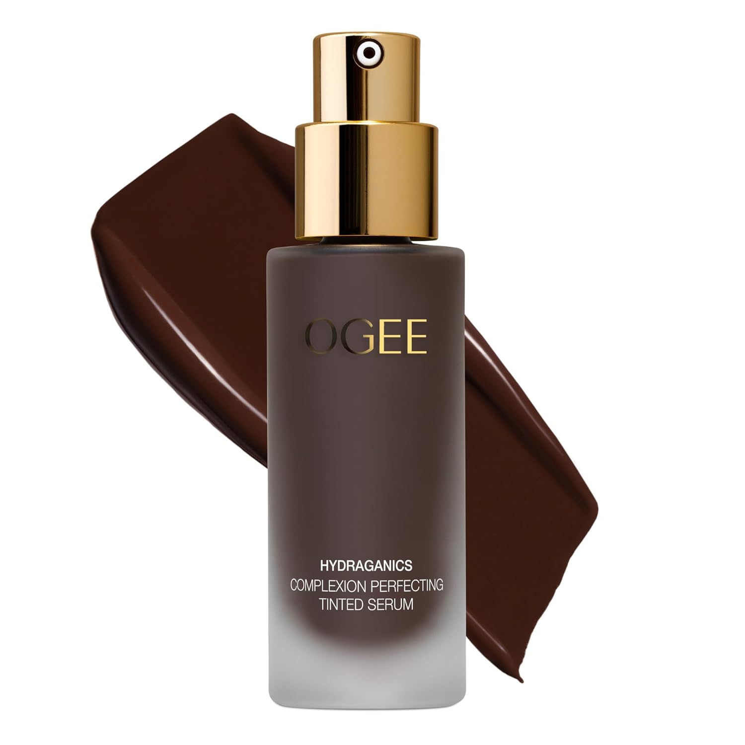 Ogee Complexion Perfecting Tinted Moisturizer For Face (Mahogany 14.5N - Deep Cocoa (Rich Undertones) - Lightweight Tinted Serum with Vitamin C & Jojoba Oil - Certified Organic & Made in USA