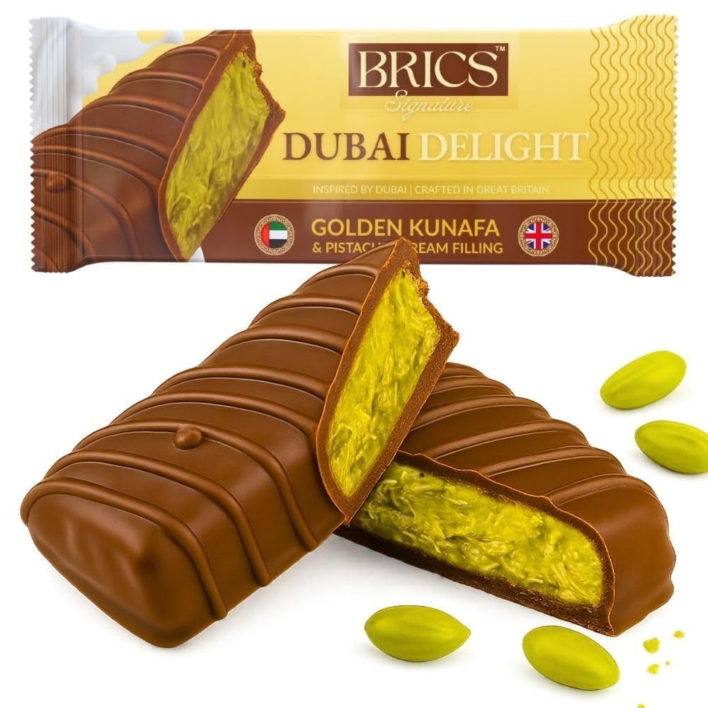 Signature Dubai Chocolate Bar Pistachio, Loaded With Crunchy Roasted Kataifi Knafeh and Italian Pistachio Cream