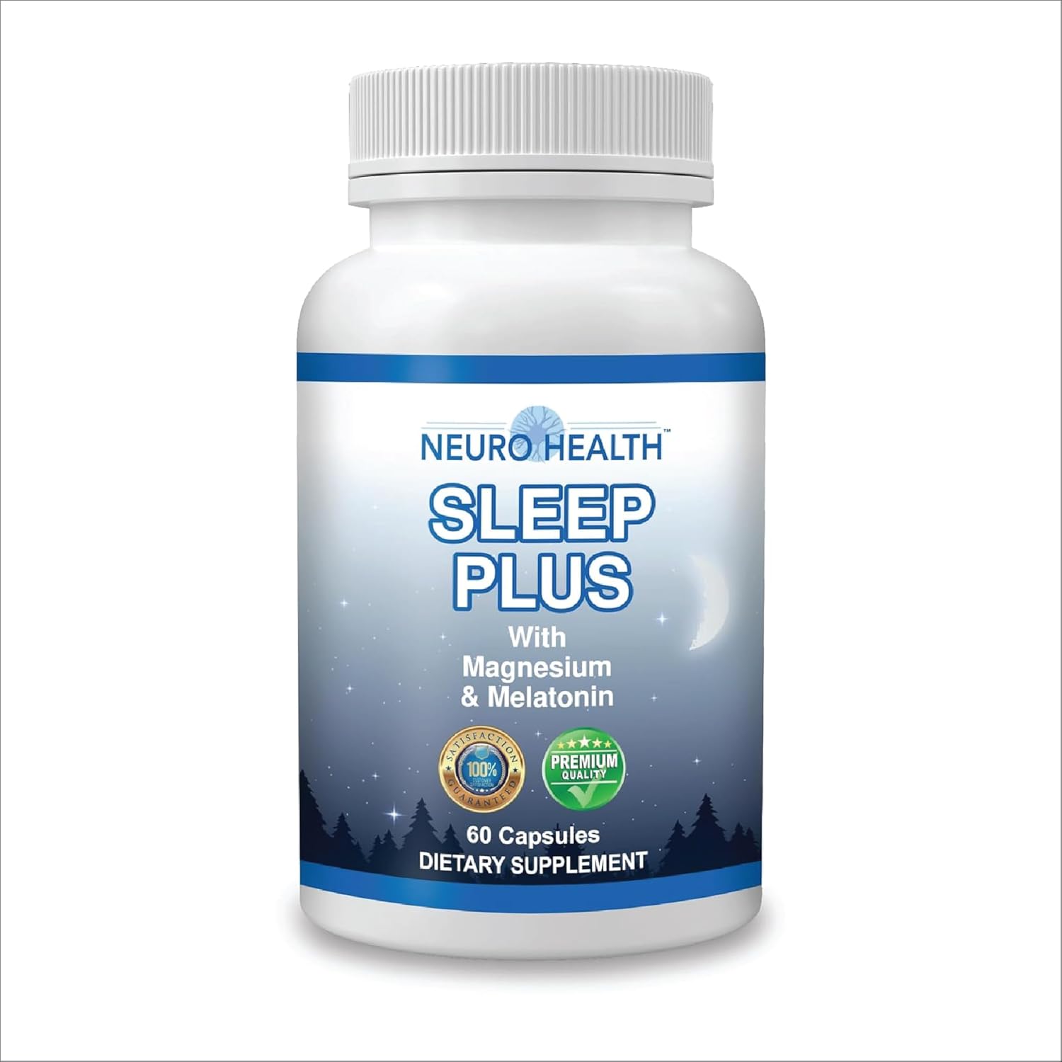 Sleep Plus Sleep Aid, with Magnesium, Melatonin and Ashwagandha, 60 Capsules (1 Bottle) Herbal Sleeping Pills for Adults | Vegetarian Sleep Pills | Non-Habit Forming / 5 HTTP/Chamomile