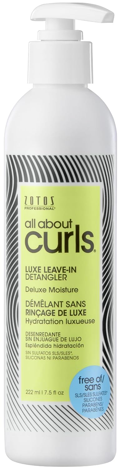 ALL ABOUT CURLS Luxe Leave-In Detangler | For Curly Hair Styling | Detangle, Moisturize, De-Frizz | Reduce Frizz & Softens | Deluxe Moisture | Vegan & Cruelty Free | Sulfate & Paraben Free