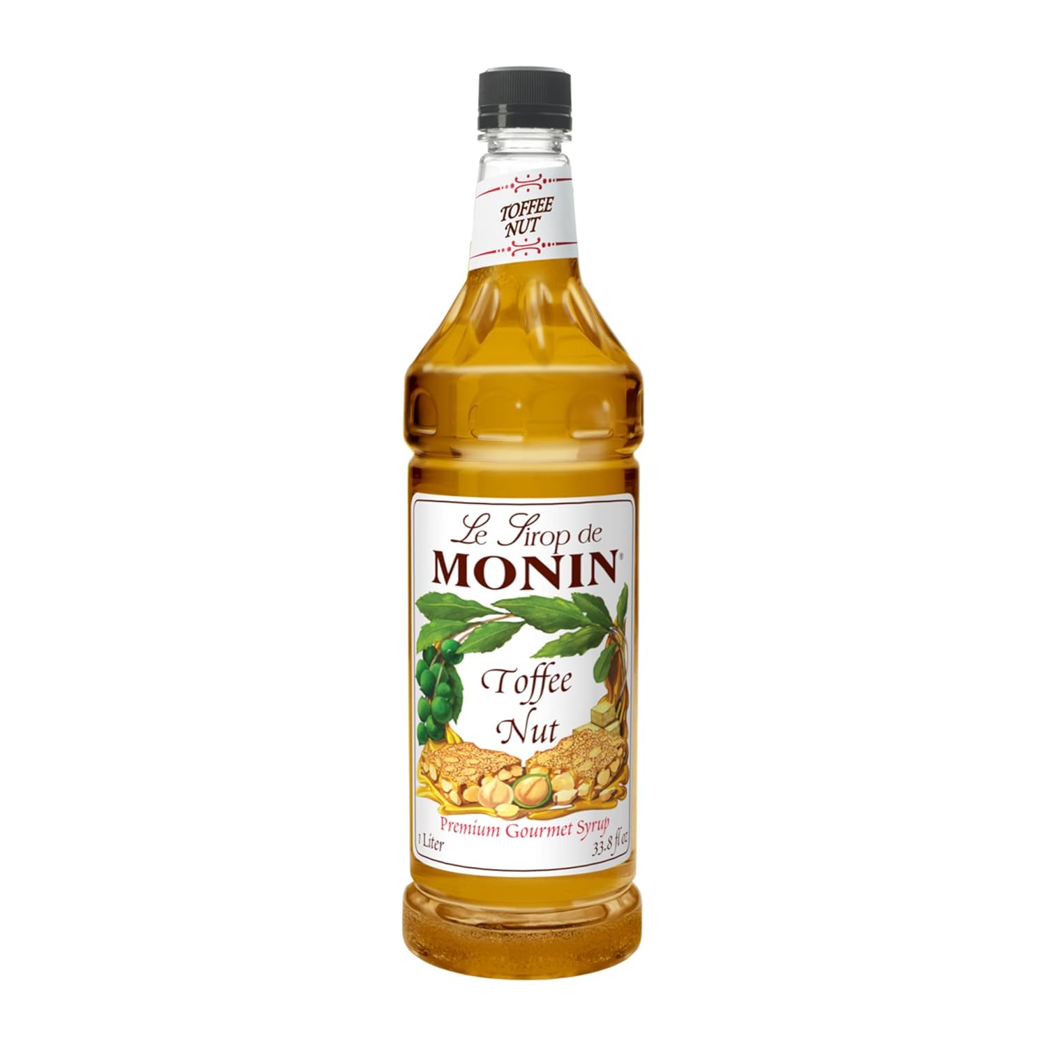 Monin - Toffee Nut Syrup, Bold and Buttery, Great for Coffee and Desserts, Gluten-Free, Non-GMO (1 Liter)