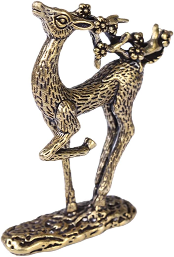 Zerodeko Desktop Deer Ornament Unique Elk Design Compact Smooth for Home Decor Creative for Animal