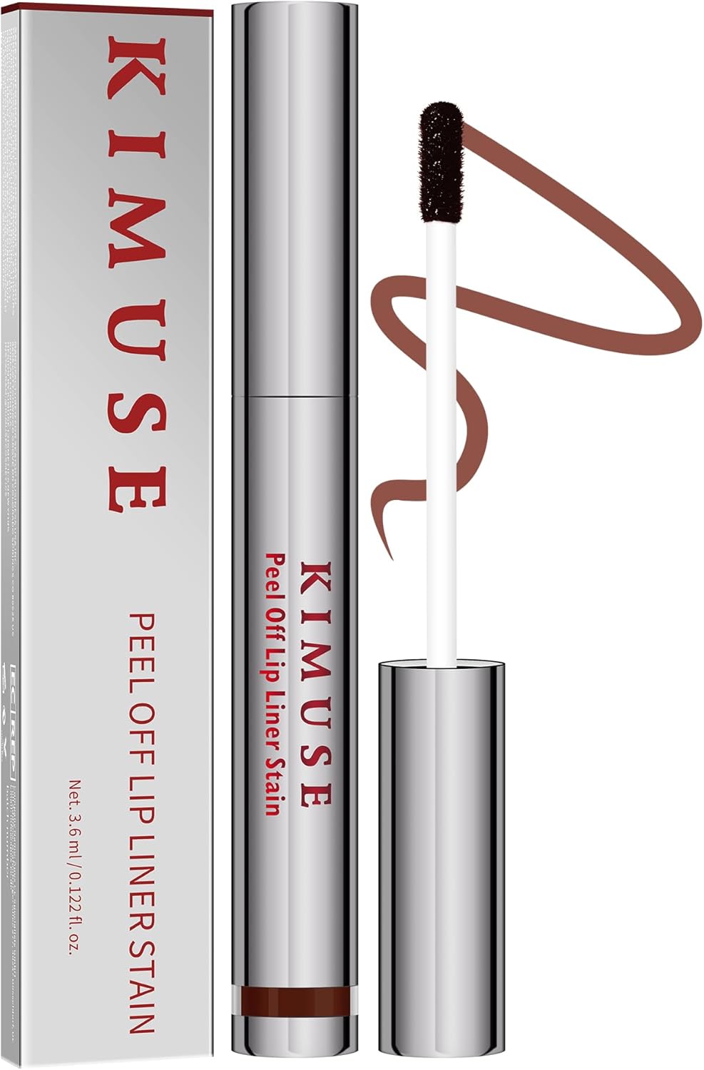 KIMUSE Peel Off Lip Liner Stain, Lip Tint Stain Peel Off Long Lasting, Waterproof, Liptint Peel Off, Highly Pigmented Color, Matte Finish Lipstick Lipstain