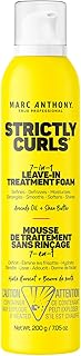 Marc Anthony Leave In Hair Treatment, Strictly Curls - 7-In-1 Treatment Foam for Curly Hair Defines, Defrizzes, Moisturizes, Detangles, Softens & Shines with Avocado Oil & Shea Butter - 7.1 Ounce
