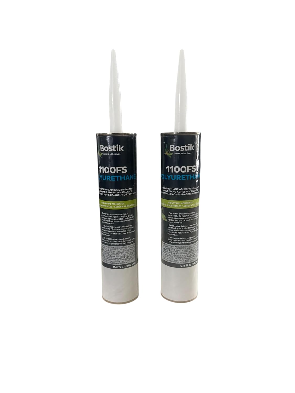 Bostik Fast Set 1100 FS Urethane Adhesive Black 10 oz (2-Pack)