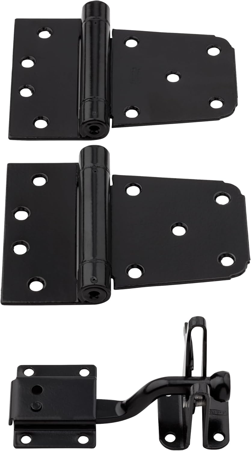 National Hardware N343-475 Self-Closing Gate Kit, Black