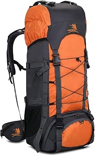 Bseash 60L Internal Frame Waterproof Hiking Camping Backpack with Rain Cover, Large Outdoor Sport Travel Daypack Rucksack