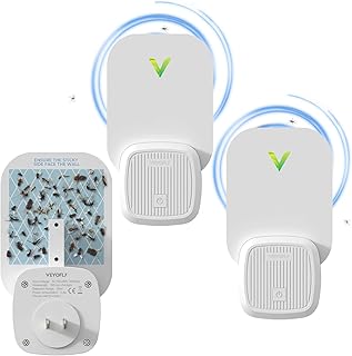 Fly Trap Indoor, Fruit Fly Traps for Indoors, (2 Device + 6 Refills) Gnat Traps for House Indoor, Fly Catcher Indoor, Plug in Light Flying Insect Trap, Bug Light Killer, Fly Trap
