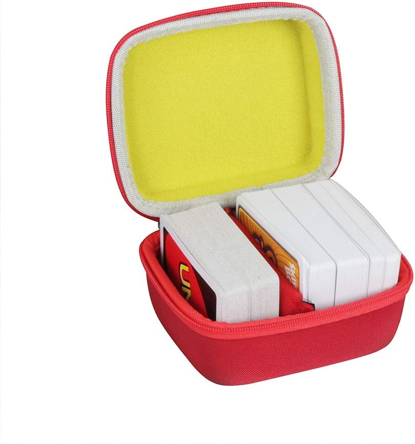 HERMIT SHELL Hard Travel Case for Skip BO + UNO Card Game/Skip BO + Phase 10 Card Game.Fits up to 300 Cards.Not Including Cards (Red+Yellow)